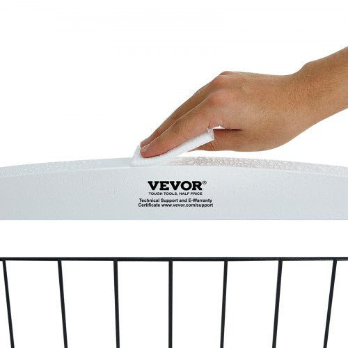 VEVOR Freestanding Dog Gate 32" H x 96.5" W Foldable Pet Barrier - White
