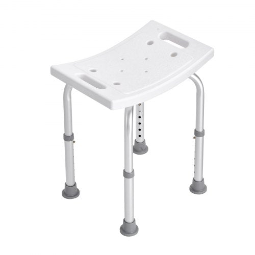 VEVOR Adjustable Shower Stool with Built-in Handles Non-Slip Seat for Elderly