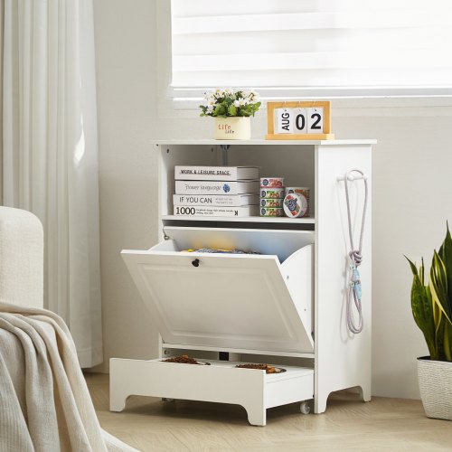 VEVOR Pet Feeding Station with 2 Stainless Steel Bowls Elevated Small Dogs Feeder