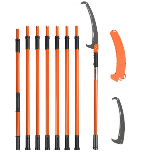 VEVOR Manual Pole Saw Extendable 2.24-8.24 m Lightweight Fiberglass Handles