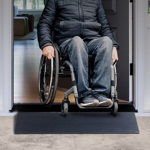 VEVOR 3cm Rise Threshold 90cm Wide Rubber Non-Slip Ramp for Doorways
