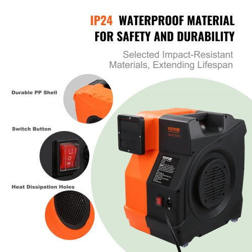 VEVOR 1100W Inflatable Blower Electric Fan 1.5 and 1.7 HP for Bouncy Castles Waterslides