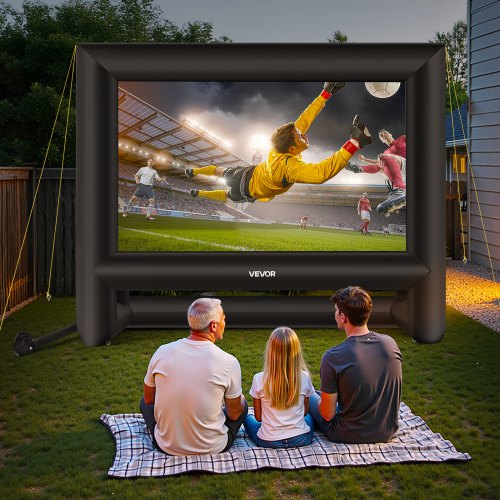 VEVOR 18 ft Inflatable Projection Screen with Portable Storage Bag for Movies