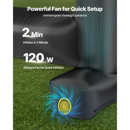 VEVOR 14 ft Inflatable Projection Screen with Portable Storage Bag for Movies