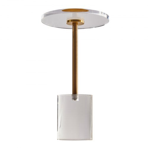 VEVOR Clear Acrylic Round End/Side Table 11.9 x 11.9 inch for Living Room