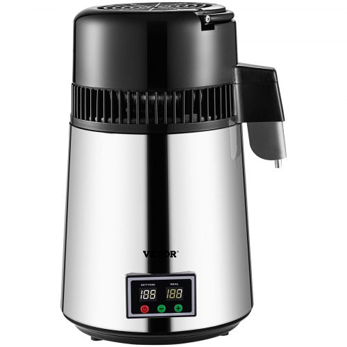 VEVOR Stainless Steel Water Distiller 1.1 Gal 0.3 Gal/H 750W Countertop