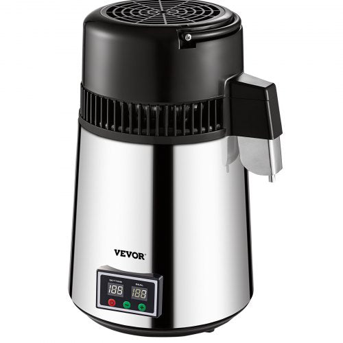 VEVOR Stainless Steel Water Distiller 1.1 Gal 0.3 Gal/H 750W Countertop