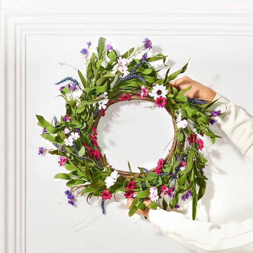 VEVOR Artificial Decorative Wreath 55.88 cm Daisies Buds for Home Decor