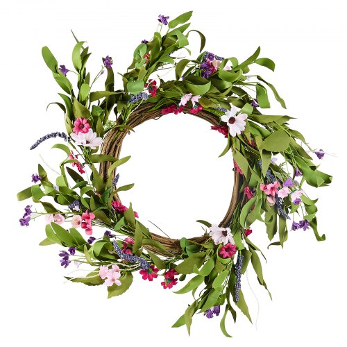 VEVOR Artificial Decorative Wreath 55.88 cm Daisies Buds for Home Decor