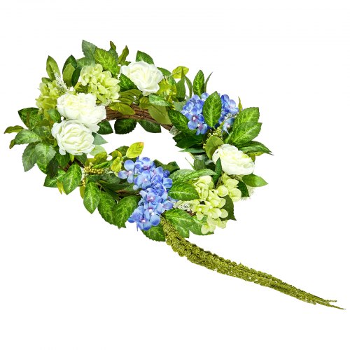VEVOR 58.42 cm Artificial Wreath Hydrangeas Roses For Indoor and Outdoor