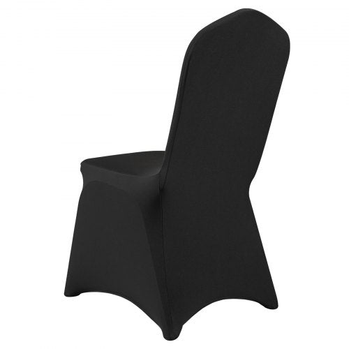 VEVOR 50 PCS Black Stretch Chair Covers Polyester Fitted for Wedding Party Banquet