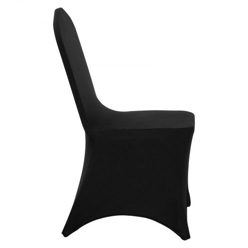 VEVOR 50 PCS Black Stretch Chair Covers Polyester Fitted for Wedding Party Banquet